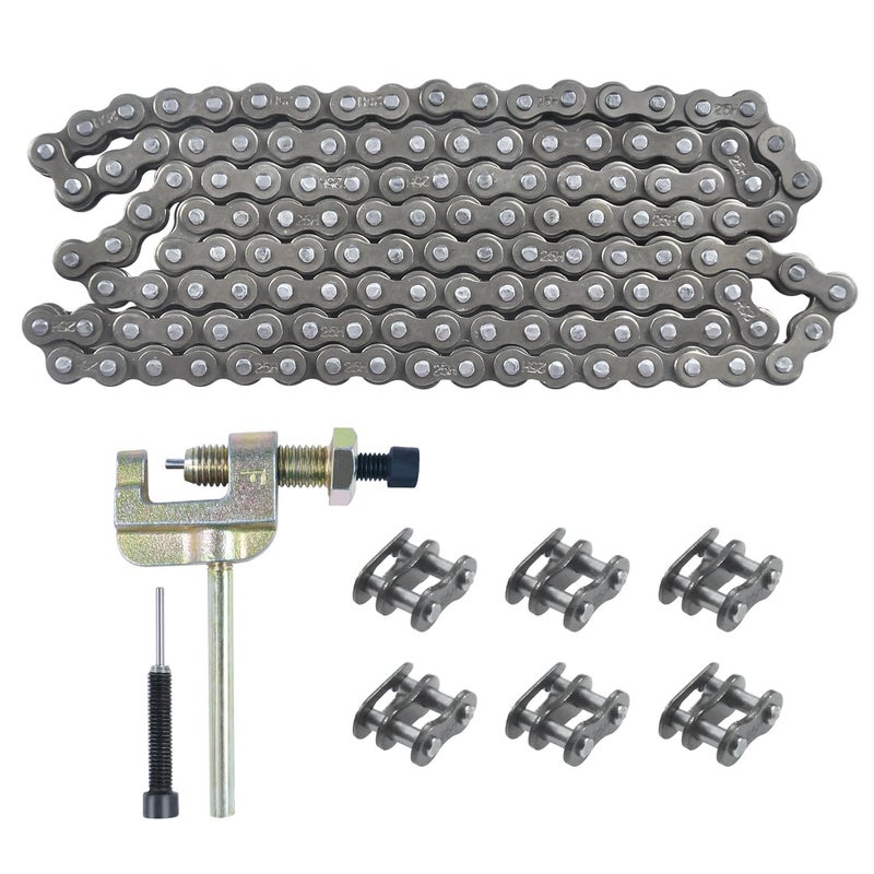 HOLATO 25 Drive Chain 132 Link Chain Breaker Kit for Razor MX500 MX650 SX350 SX500 SX650 Rocket Bike Electric Off-Road Motocross #25 Roller Chain 132L for Mini Moto 50cc XRF50 Dirt Bike Heavy Duty - Image 5